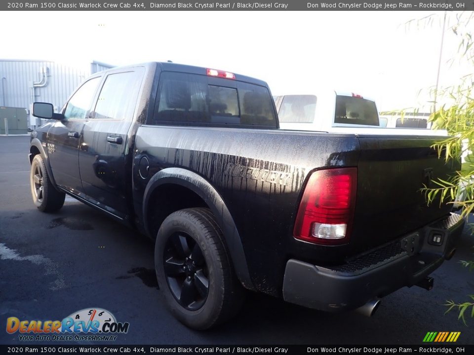 2020 Ram 1500 Classic Warlock Crew Cab 4x4 Diamond Black Crystal Pearl / Black/Diesel Gray Photo #6