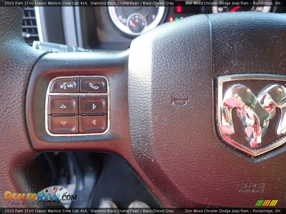 2020 Ram 1500 Classic Warlock Crew Cab 4x4 Diamond Black Crystal Pearl / Black/Diesel Gray Photo #10