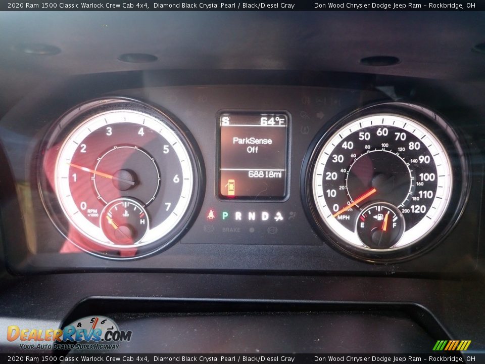 2020 Ram 1500 Classic Warlock Crew Cab 4x4 Diamond Black Crystal Pearl / Black/Diesel Gray Photo #12