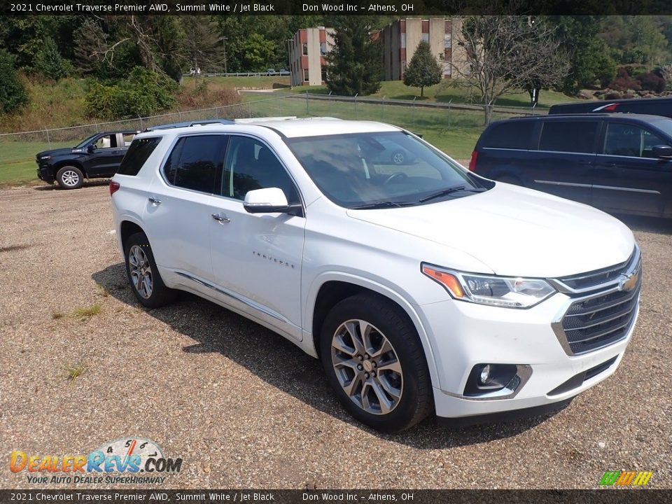 2021 Chevrolet Traverse Premier AWD Summit White / Jet Black Photo #2