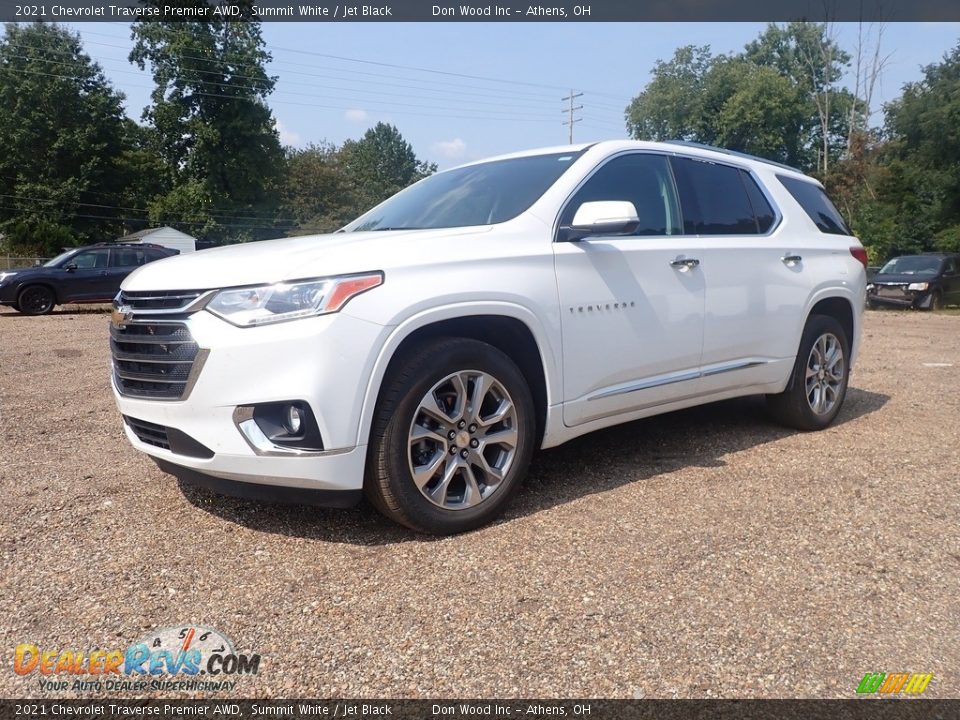 2021 Chevrolet Traverse Premier AWD Summit White / Jet Black Photo #6