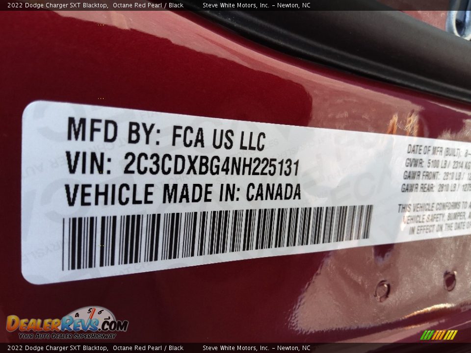 2022 Dodge Charger SXT Blacktop Octane Red Pearl / Black Photo #29