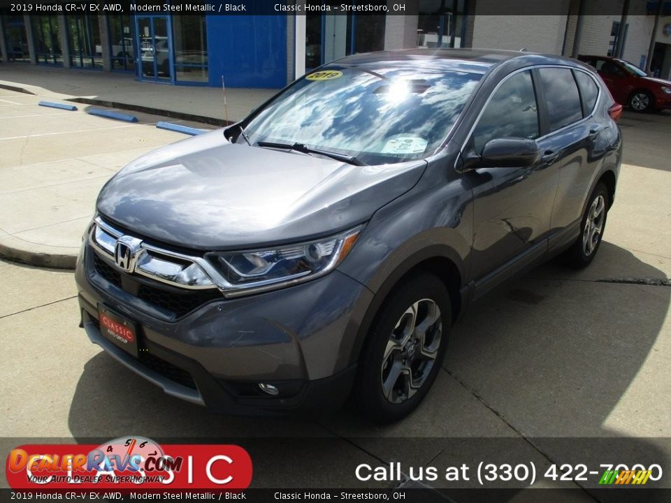2019 Honda CR-V EX AWD Modern Steel Metallic / Black Photo #1