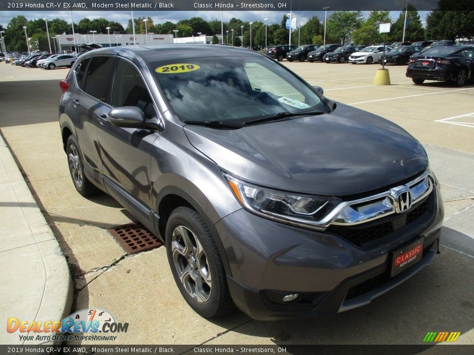 2019 Honda CR-V EX AWD Modern Steel Metallic / Black Photo #3