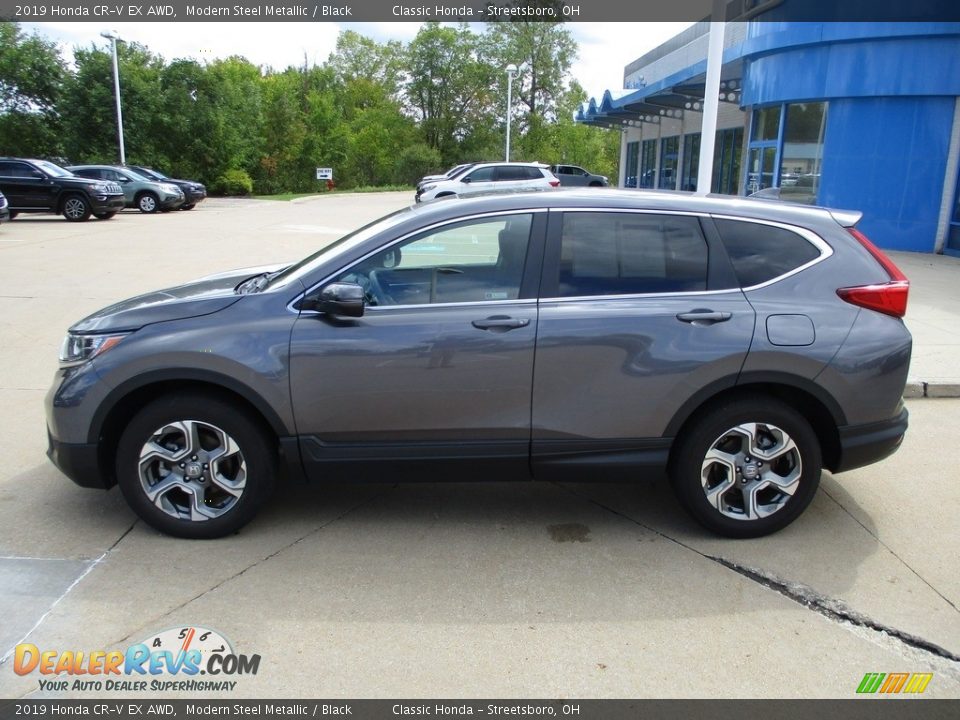 2019 Honda CR-V EX AWD Modern Steel Metallic / Black Photo #10