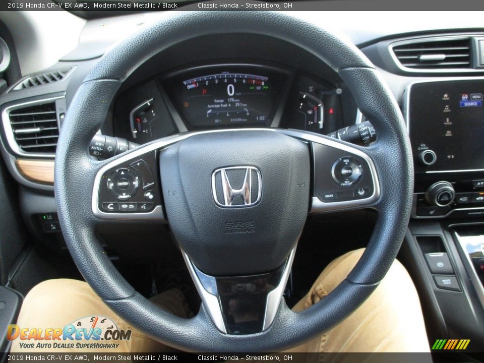 2019 Honda CR-V EX AWD Modern Steel Metallic / Black Photo #34