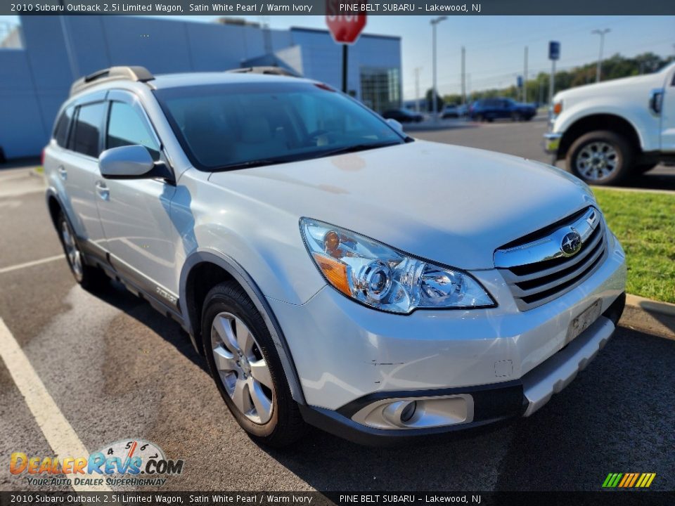 2010 Subaru Outback 2.5i Limited Wagon Satin White Pearl / Warm Ivory Photo #3