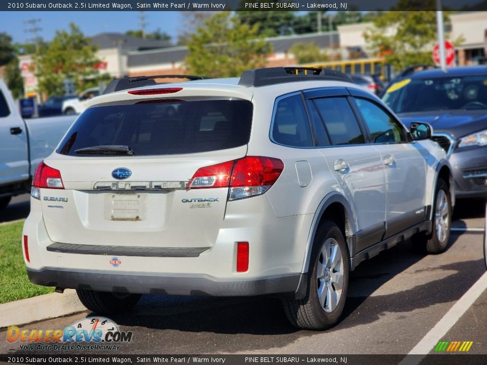 2010 Subaru Outback 2.5i Limited Wagon Satin White Pearl / Warm Ivory Photo #5