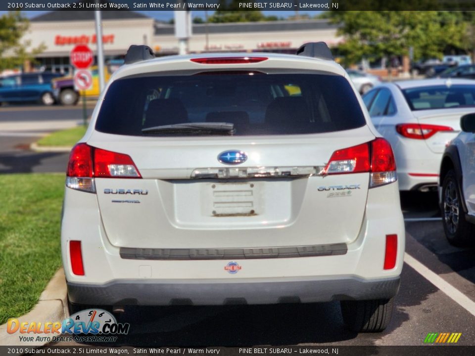 2010 Subaru Outback 2.5i Limited Wagon Satin White Pearl / Warm Ivory Photo #6