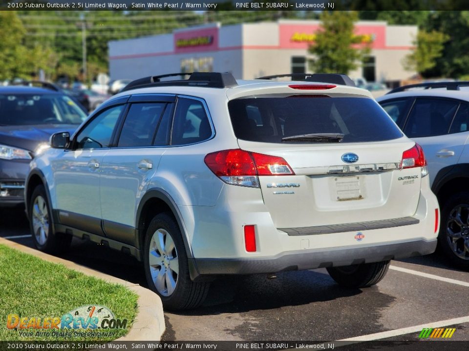 2010 Subaru Outback 2.5i Limited Wagon Satin White Pearl / Warm Ivory Photo #7