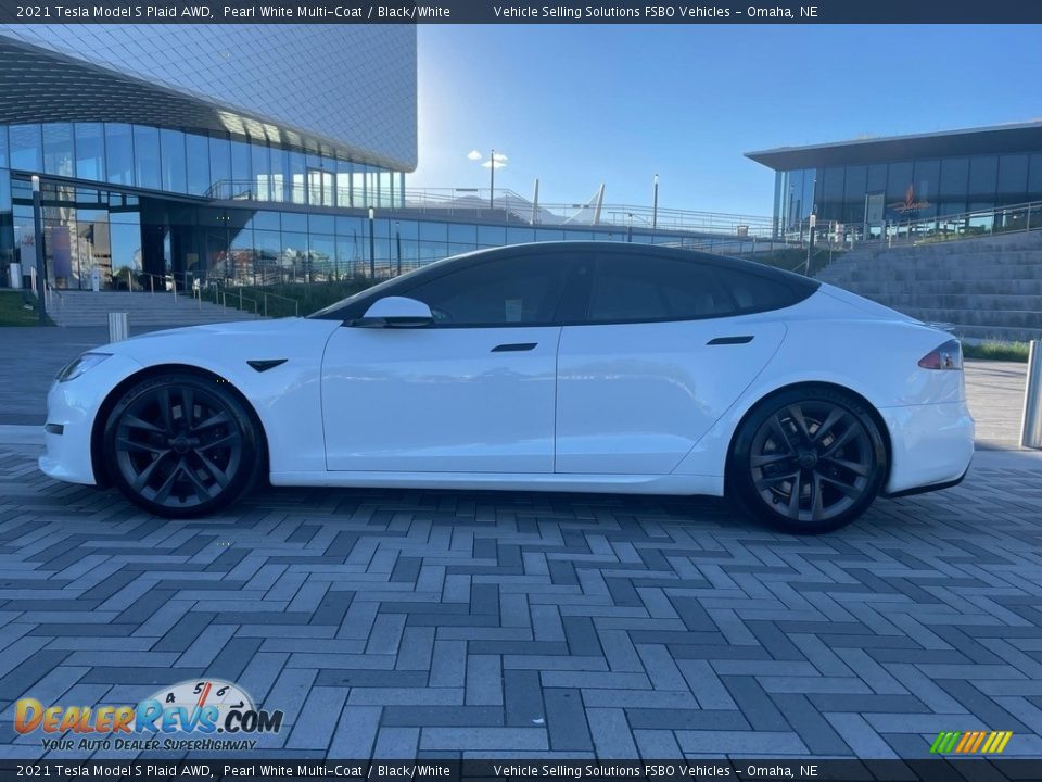 Pearl White Multi-Coat 2021 Tesla Model S Plaid AWD Photo #2