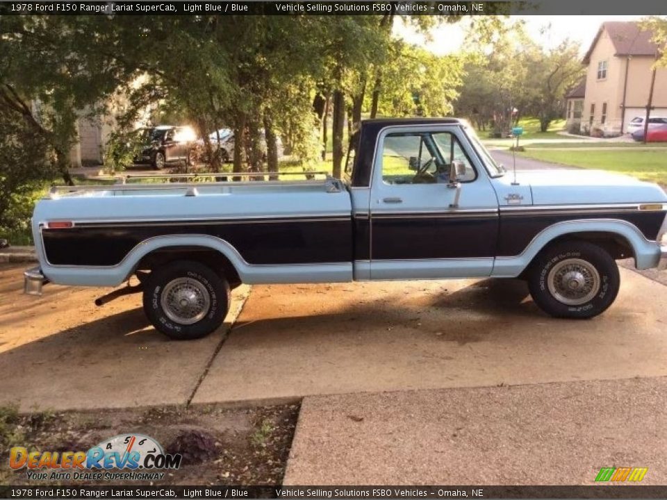 Light Blue 1978 Ford F150 Ranger Lariat SuperCab Photo #1