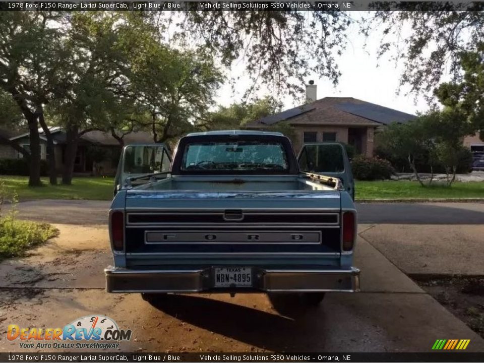 1978 Ford F150 Ranger Lariat SuperCab Light Blue / Blue Photo #5