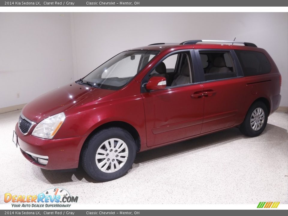 2014 Kia Sedona LX Claret Red / Gray Photo #3