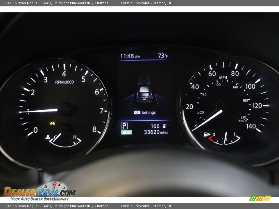 2020 Nissan Rogue SL AWD Gauges Photo #8