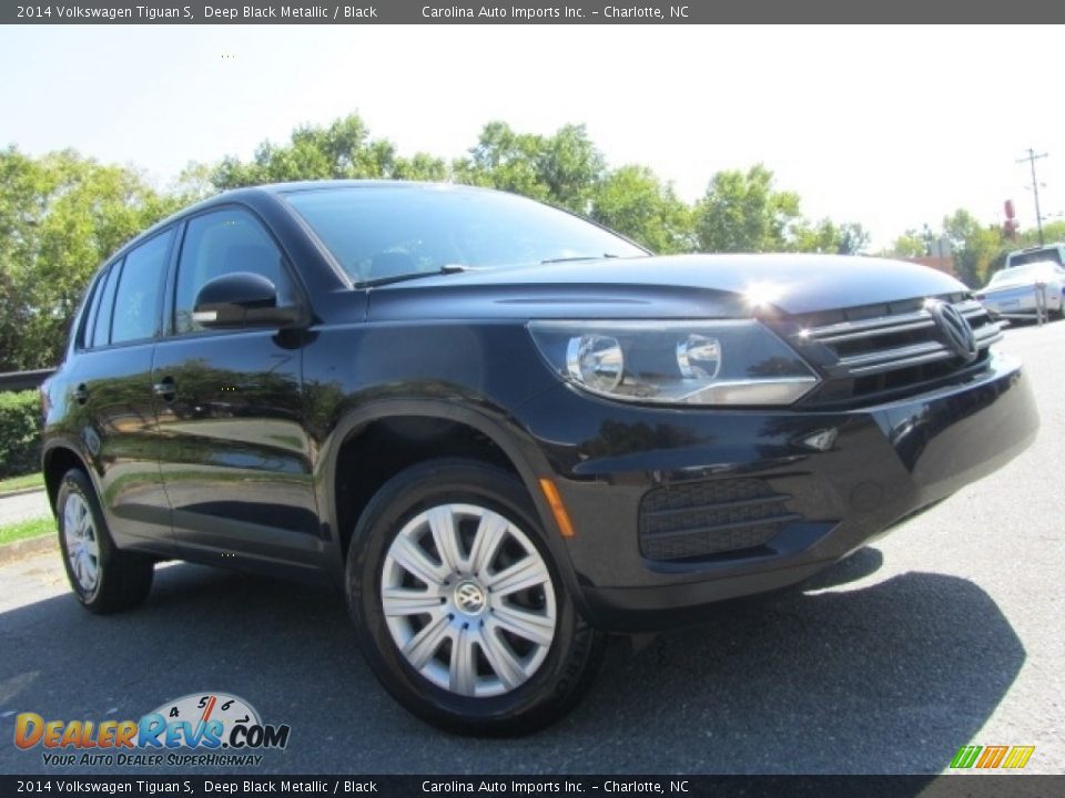 Deep Black Metallic 2014 Volkswagen Tiguan S Photo #1