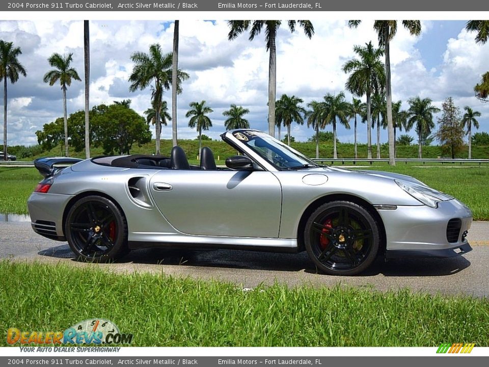 Arctic Silver Metallic 2004 Porsche 911 Turbo Cabriolet Photo #3