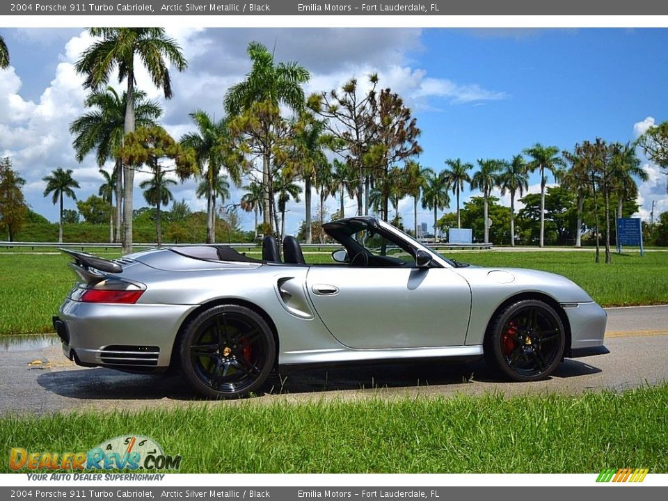 2004 Porsche 911 Turbo Cabriolet Arctic Silver Metallic / Black Photo #4