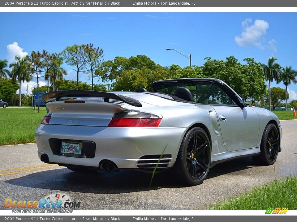 2004 Porsche 911 Turbo Cabriolet Arctic Silver Metallic / Black Photo #5