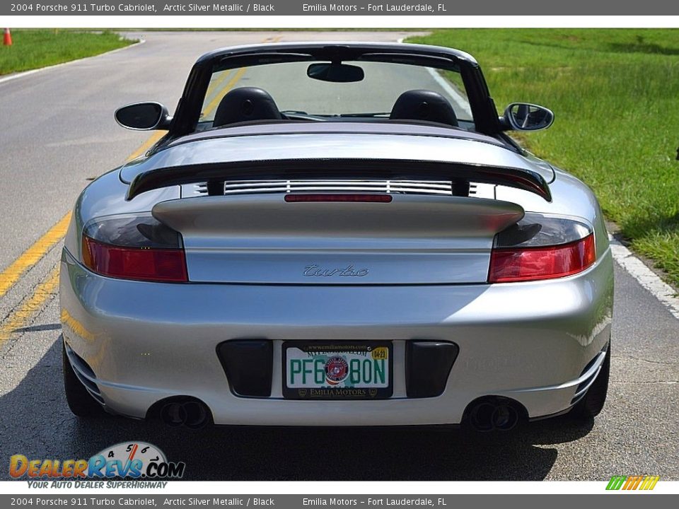 2004 Porsche 911 Turbo Cabriolet Arctic Silver Metallic / Black Photo #6