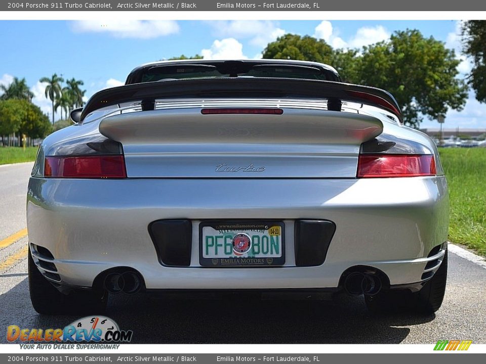 2004 Porsche 911 Turbo Cabriolet Arctic Silver Metallic / Black Photo #7