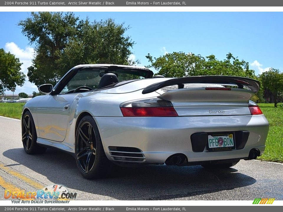 2004 Porsche 911 Turbo Cabriolet Arctic Silver Metallic / Black Photo #8