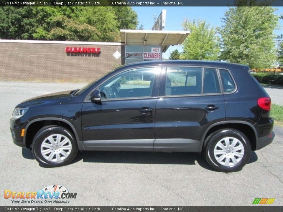 Deep Black Metallic 2014 Volkswagen Tiguan S Photo #8