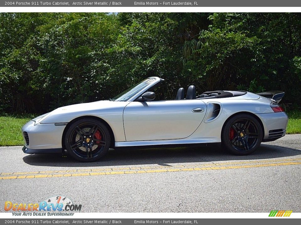 Arctic Silver Metallic 2004 Porsche 911 Turbo Cabriolet Photo #9