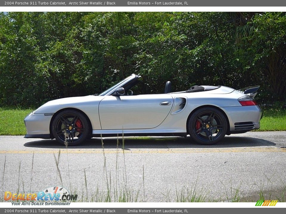 Arctic Silver Metallic 2004 Porsche 911 Turbo Cabriolet Photo #10