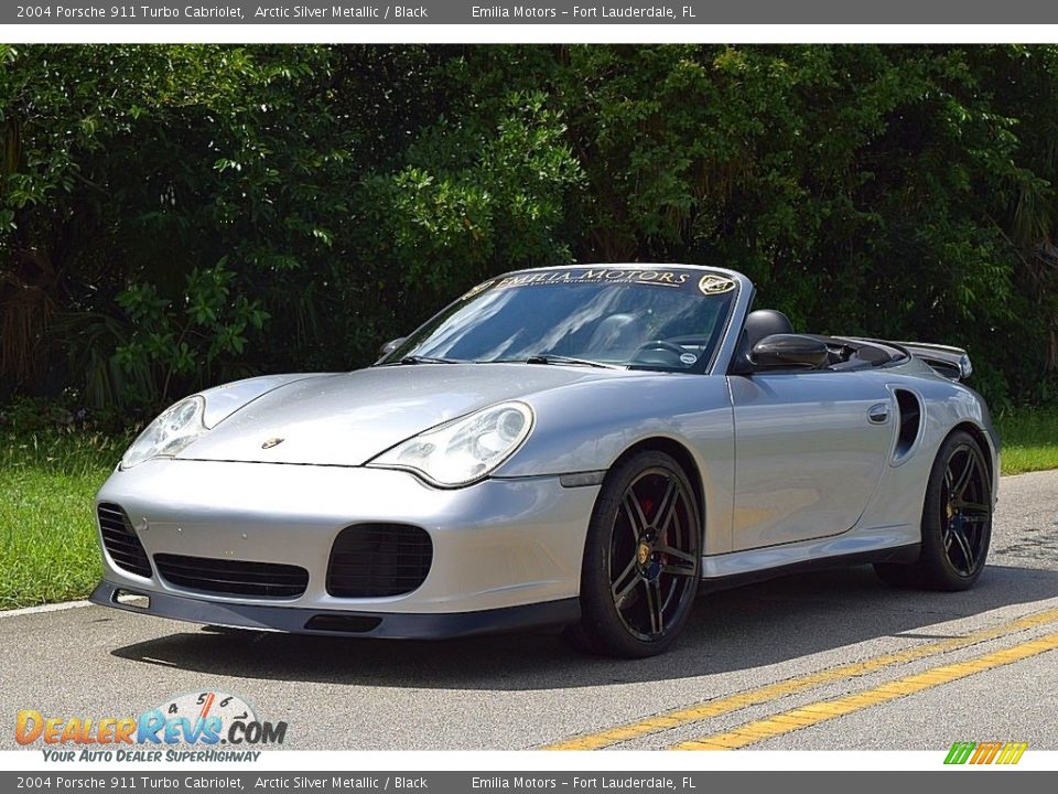 2004 Porsche 911 Turbo Cabriolet Arctic Silver Metallic / Black Photo #11