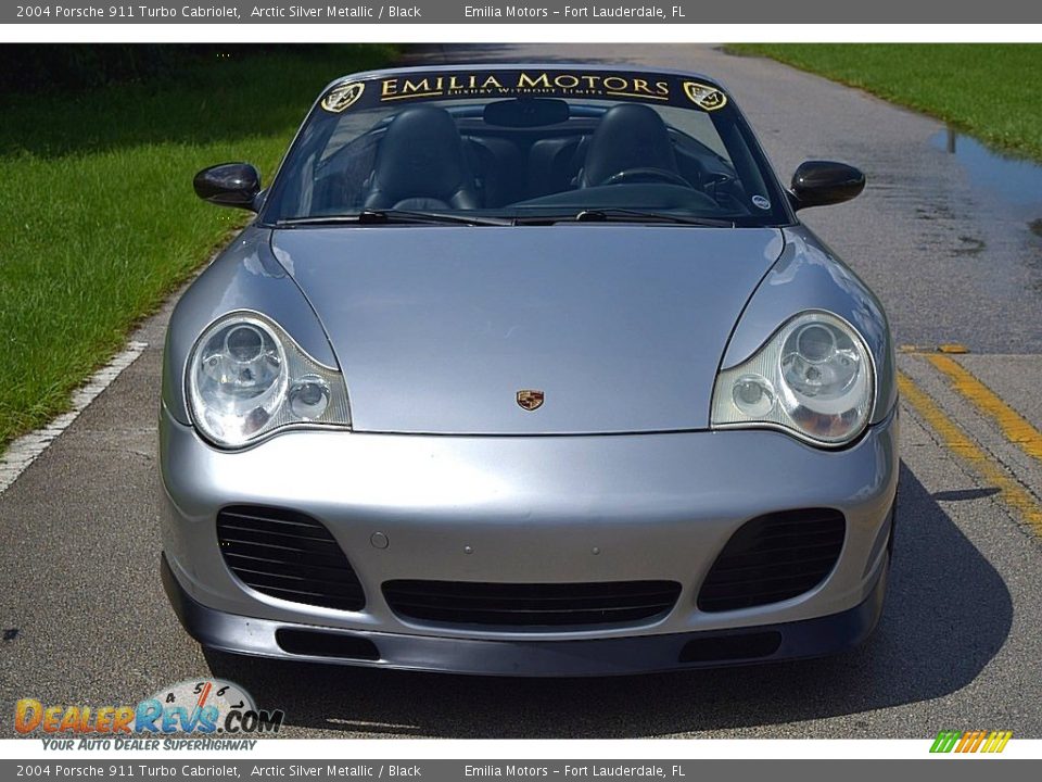 2004 Porsche 911 Turbo Cabriolet Arctic Silver Metallic / Black Photo #12