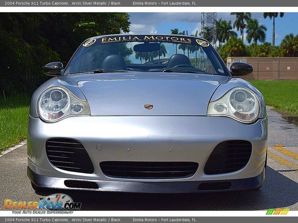 2004 Porsche 911 Turbo Cabriolet Arctic Silver Metallic / Black Photo #13