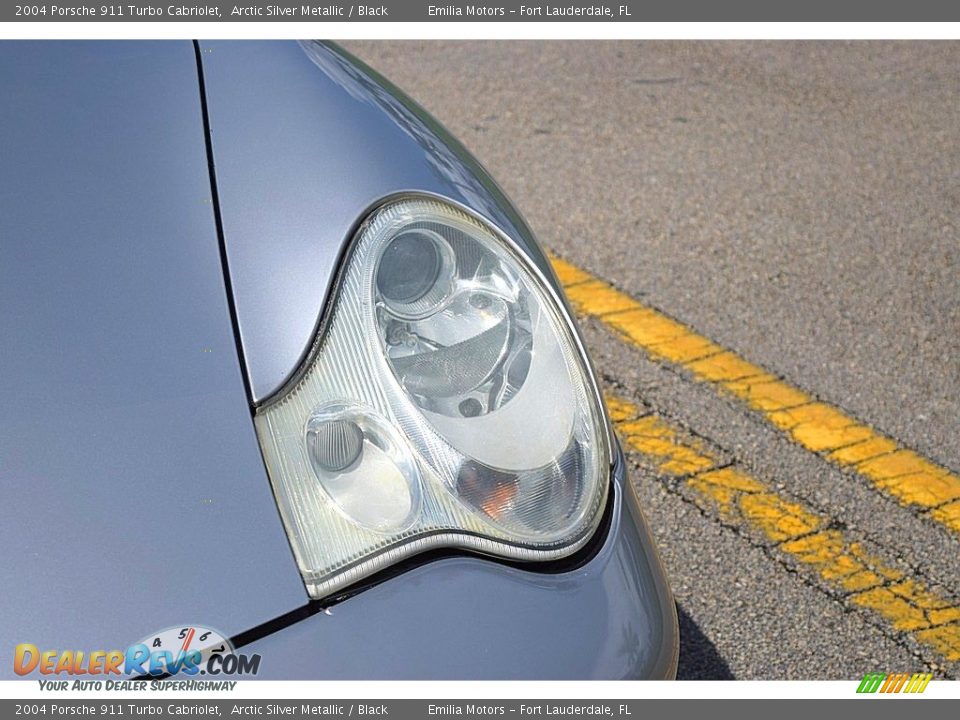 2004 Porsche 911 Turbo Cabriolet Arctic Silver Metallic / Black Photo #15