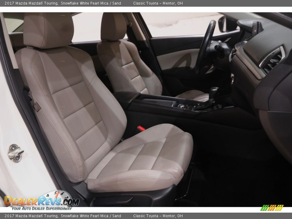 2017 Mazda Mazda6 Touring Snowflake White Pearl Mica / Sand Photo #16