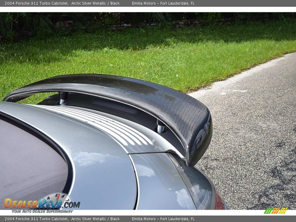 2004 Porsche 911 Turbo Cabriolet Arctic Silver Metallic / Black Photo #27