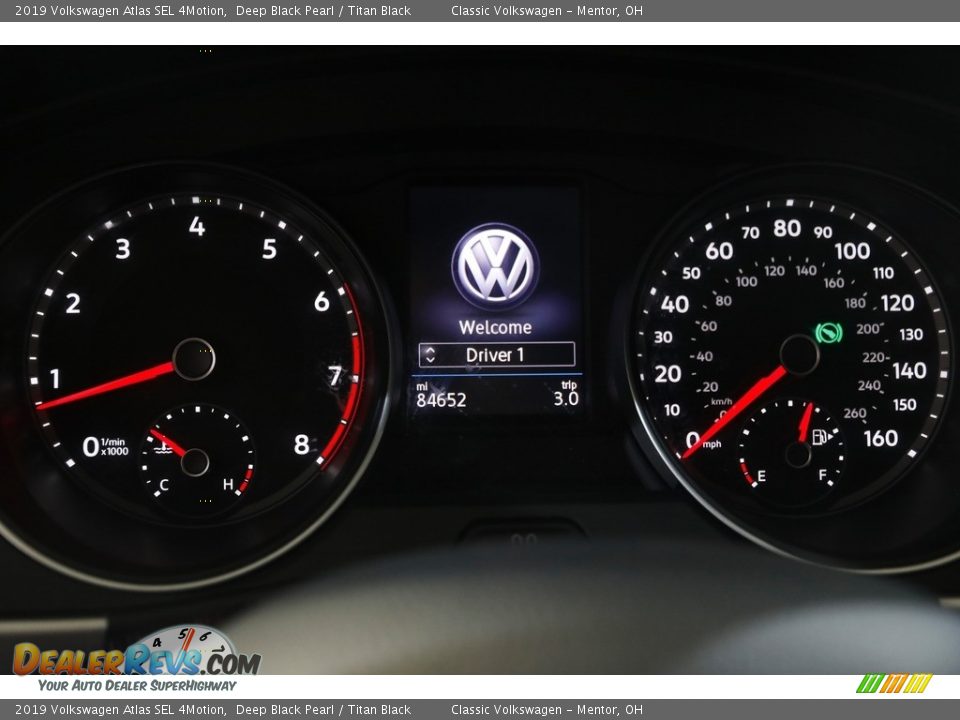 2019 Volkswagen Atlas SEL 4Motion Deep Black Pearl / Titan Black Photo #8