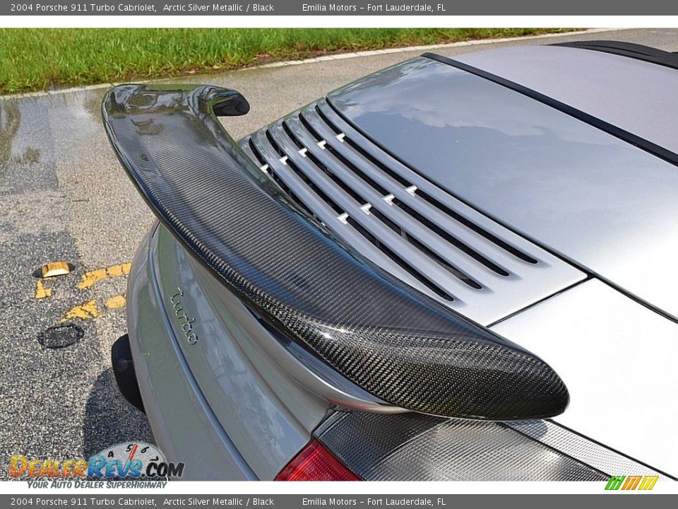 2004 Porsche 911 Turbo Cabriolet Arctic Silver Metallic / Black Photo #29