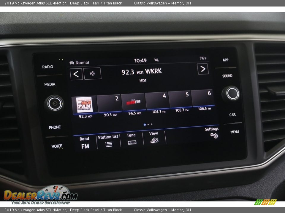 2019 Volkswagen Atlas SEL 4Motion Deep Black Pearl / Titan Black Photo #10