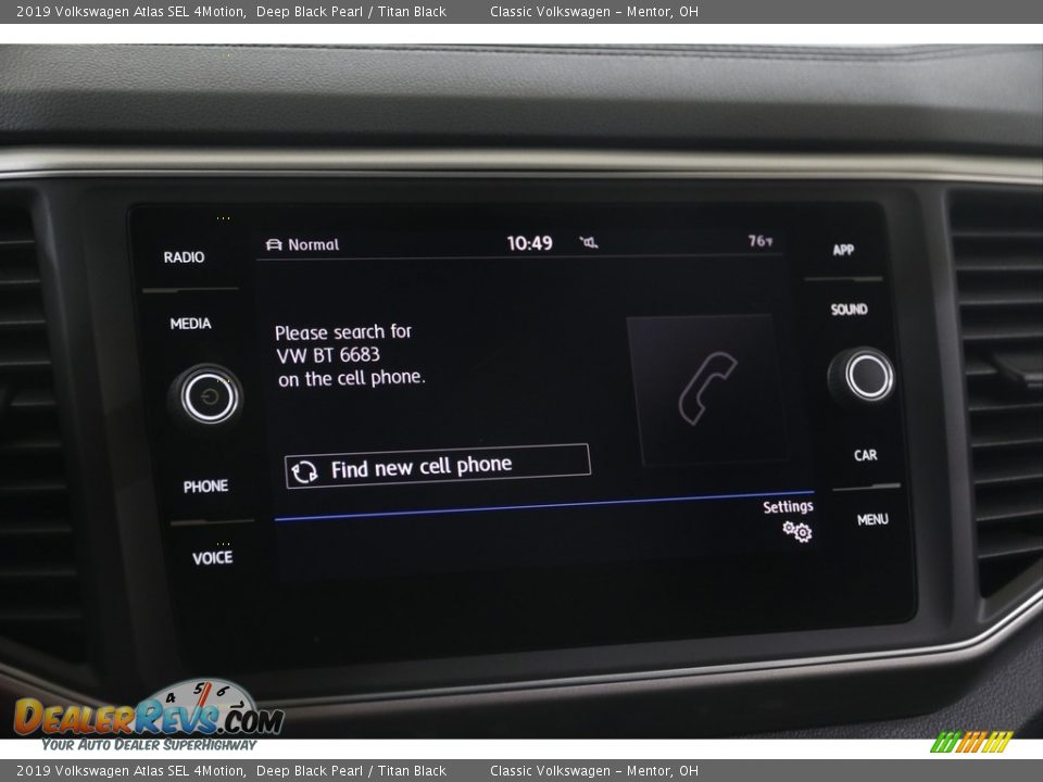 2019 Volkswagen Atlas SEL 4Motion Deep Black Pearl / Titan Black Photo #11