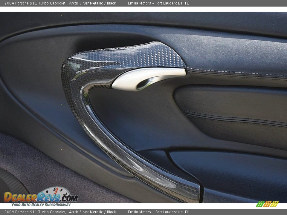 2004 Porsche 911 Turbo Cabriolet Arctic Silver Metallic / Black Photo #40