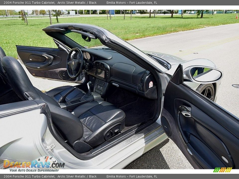 2004 Porsche 911 Turbo Cabriolet Arctic Silver Metallic / Black Photo #41