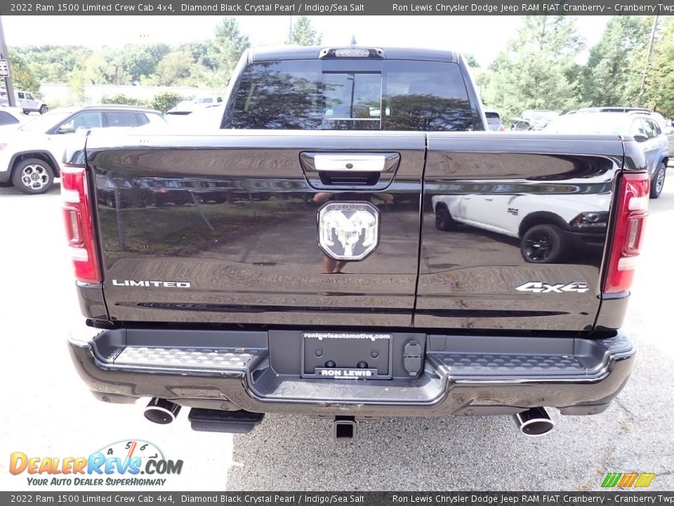 2022 Ram 1500 Limited Crew Cab 4x4 Diamond Black Crystal Pearl / Indigo/Sea Salt Photo #4