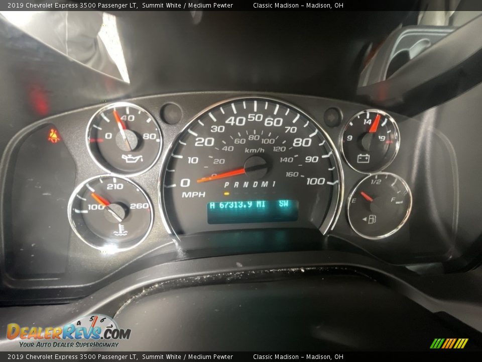 2019 Chevrolet Express 3500 Passenger LT Summit White / Medium Pewter Photo #9