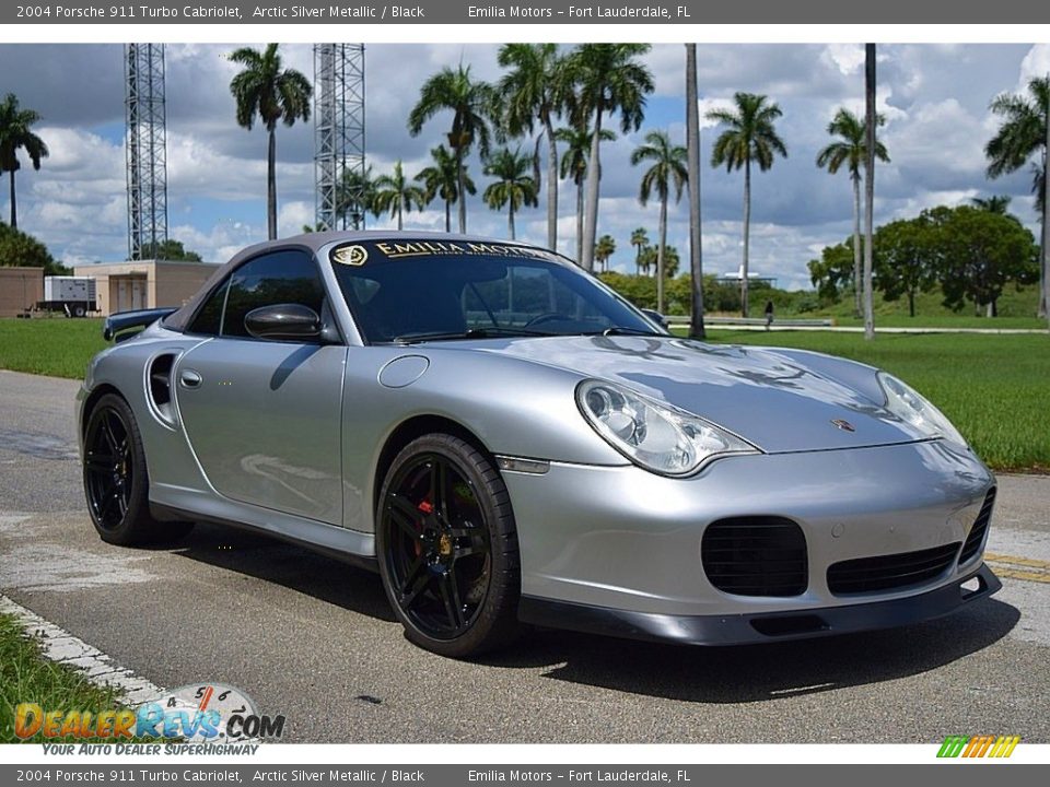 Arctic Silver Metallic 2004 Porsche 911 Turbo Cabriolet Photo #62