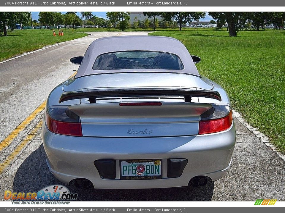 2004 Porsche 911 Turbo Cabriolet Arctic Silver Metallic / Black Photo #65