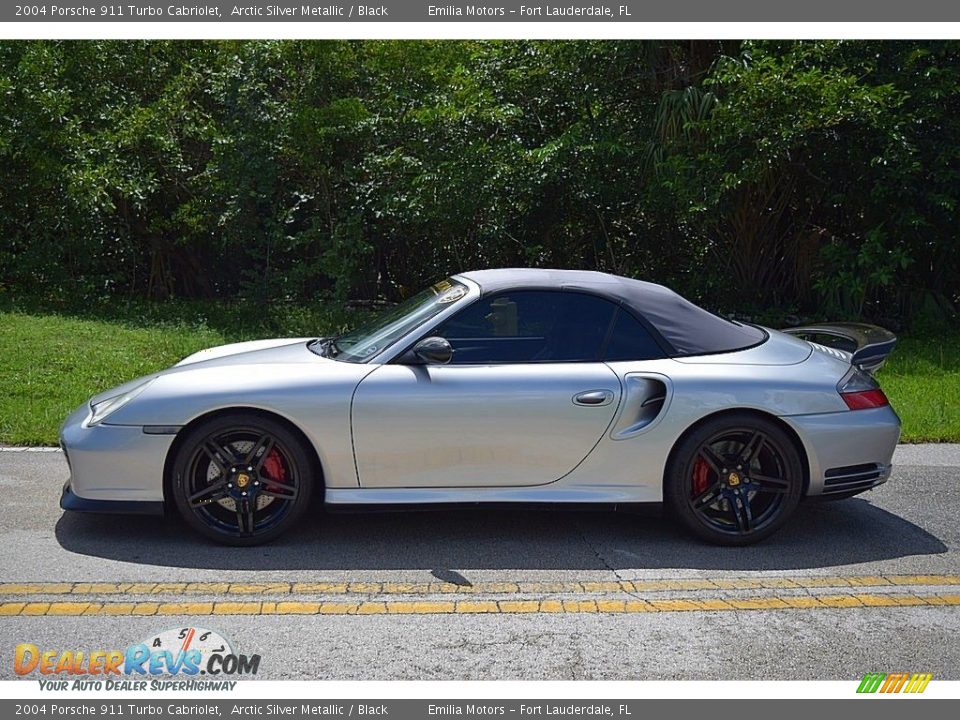 2004 Porsche 911 Turbo Cabriolet Arctic Silver Metallic / Black Photo #67