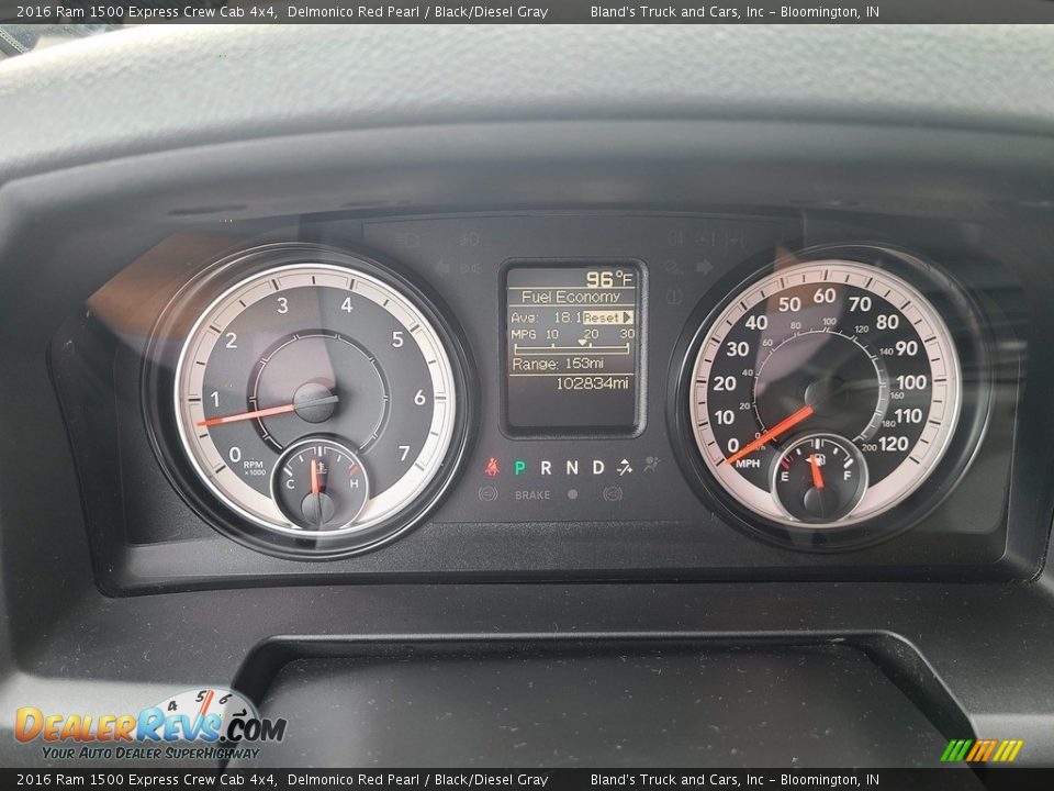 2016 Ram 1500 Express Crew Cab 4x4 Gauges Photo #13