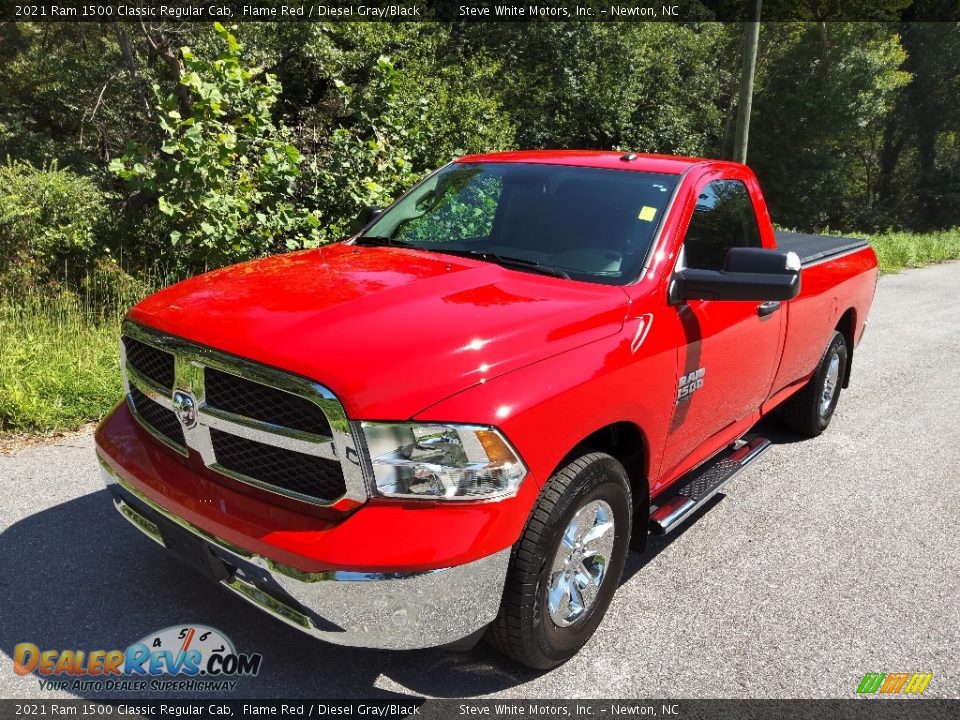 2021 Ram 1500 Classic Regular Cab Flame Red / Diesel Gray/Black Photo #3