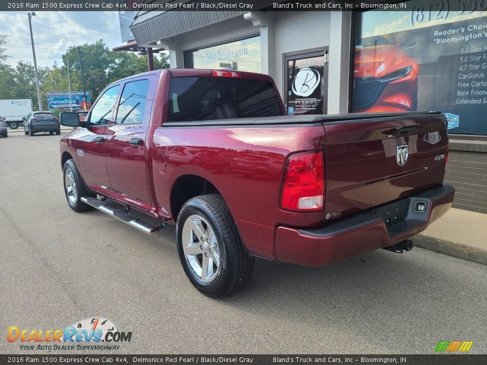 2016 Ram 1500 Express Crew Cab 4x4 Delmonico Red Pearl / Black/Diesel Gray Photo #30