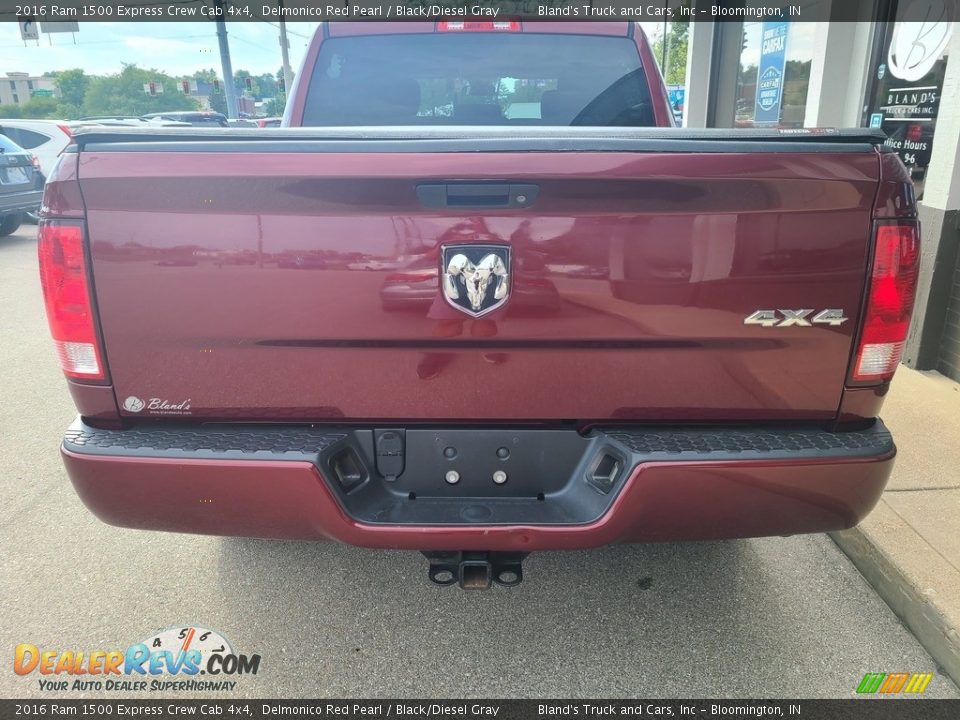 2016 Ram 1500 Express Crew Cab 4x4 Delmonico Red Pearl / Black/Diesel Gray Photo #31